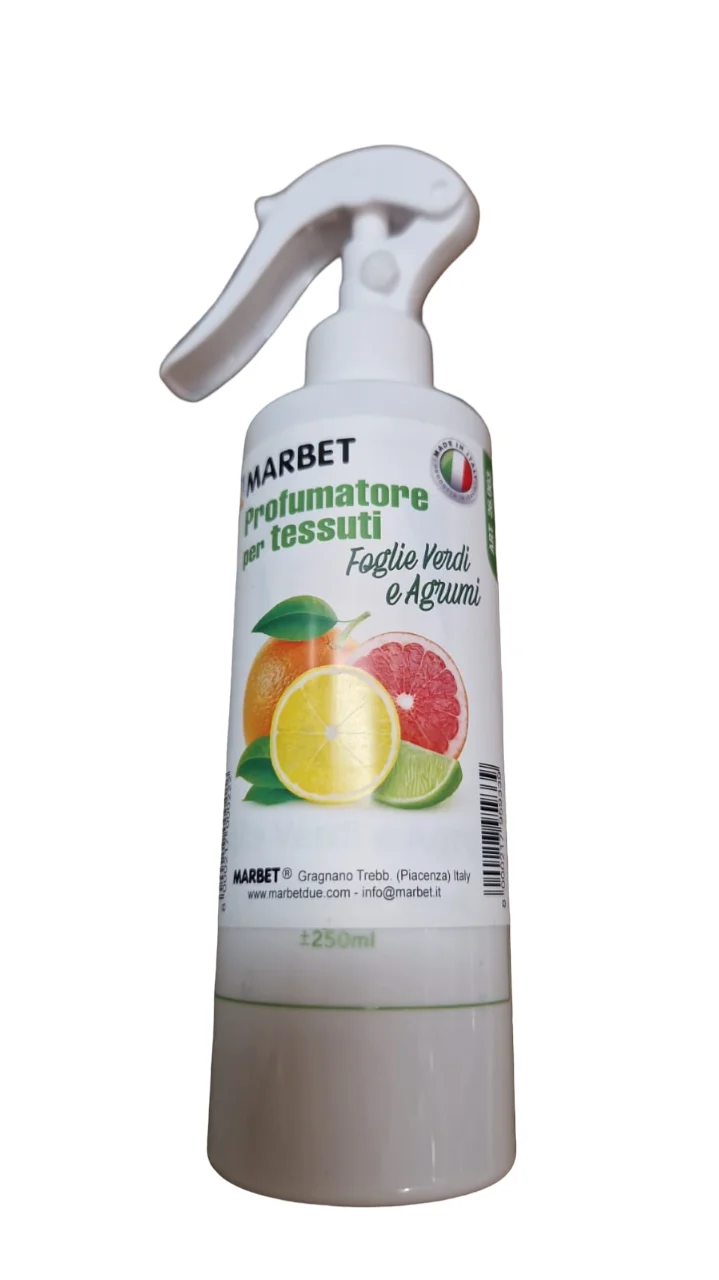 Profumatore Spray per Tessuti, Marbet articolo 26, disponibile in 3 Fragranze