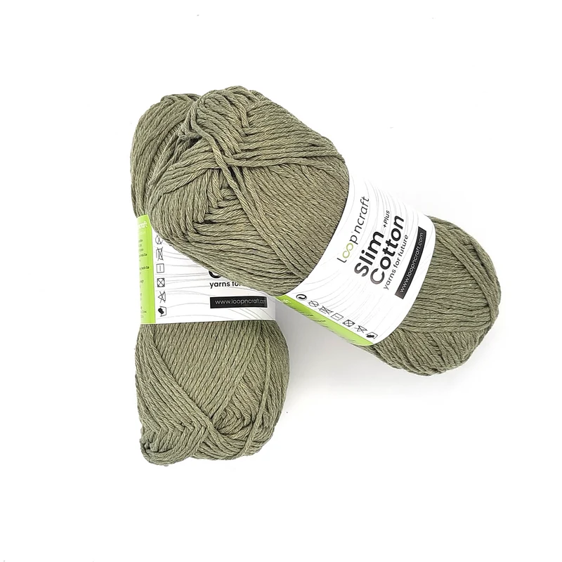 Cotone Riciclato Slim Verde Oliva 100gr