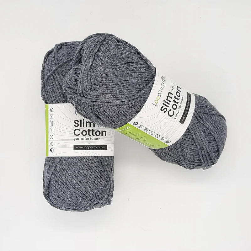 Cotone Riciclato Slim Cotton Grigio Scuro 100gr