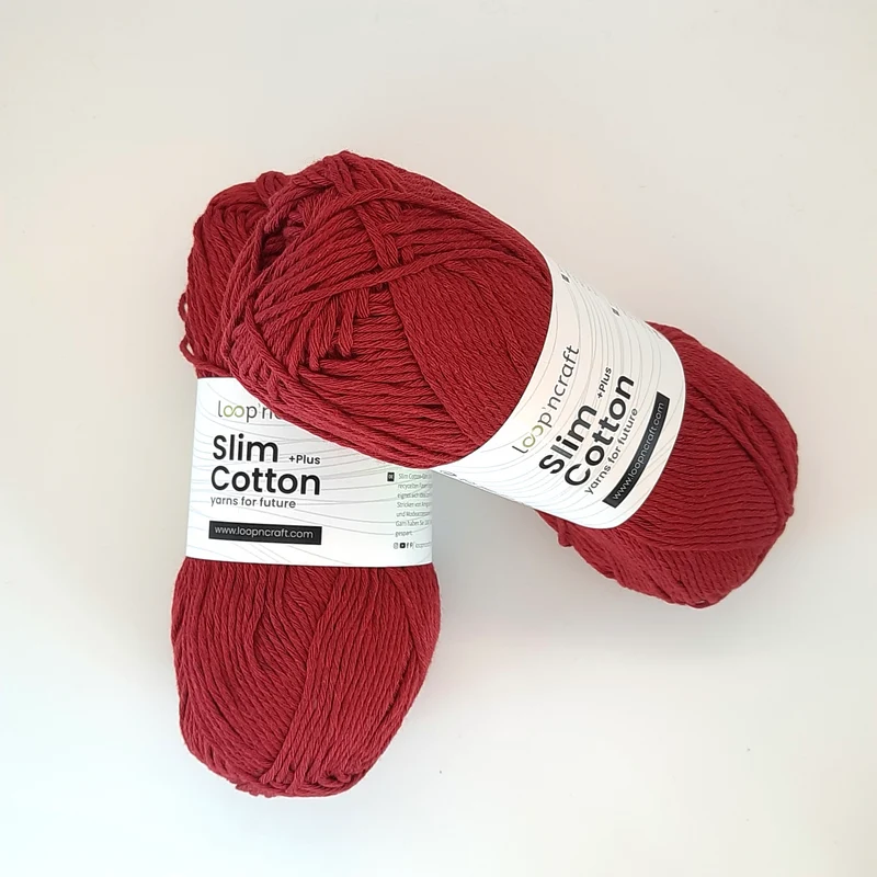 Cotone Riciclato Slim Cotton Rosso Rubino 100gr