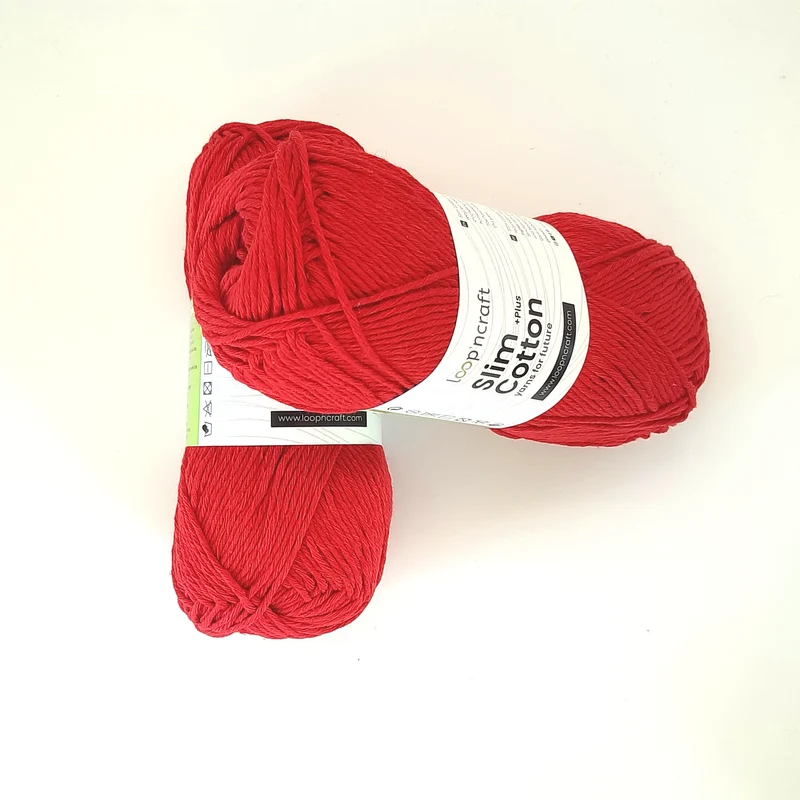 Cotone Riciclato Slim Cotton Rosso 100gr