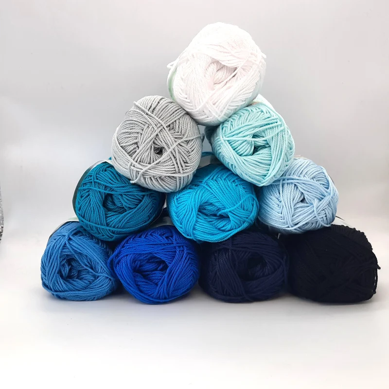 Kit Granny Blu in Cotone Mercerizzato 500gr