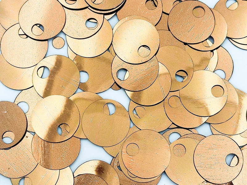 Paillettes lisce grandi 20 mm - 12 g / 90 pezzi - foro alto 5 mm
