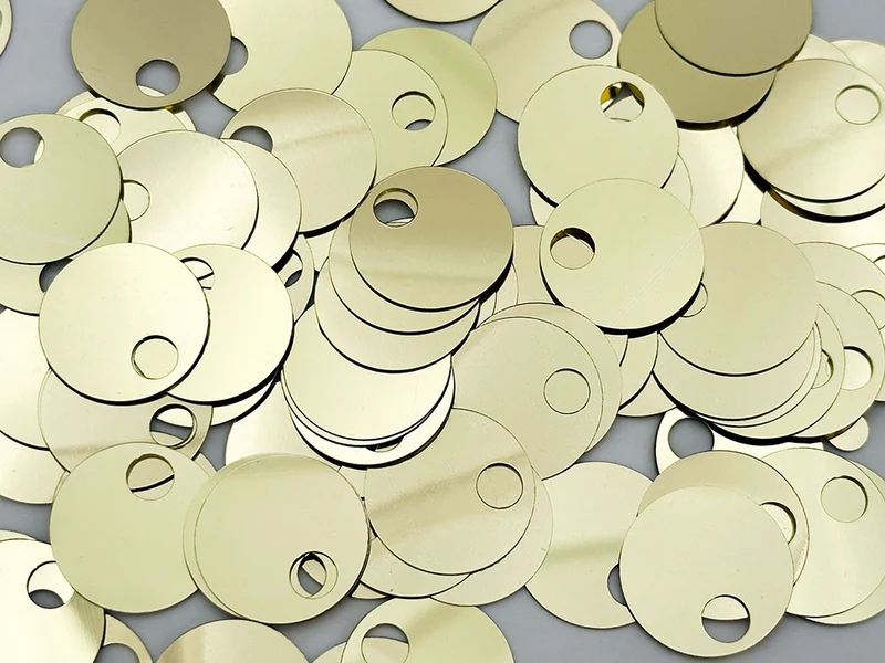 Paillettes lisce grandi 20 mm - 12 g / 90 pezzi - foro alto 5 mm