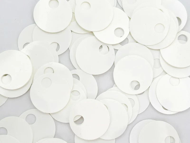 Paillettes lisce grandi 20 mm - 12 g / 90 pezzi - foro alto 5 mm
