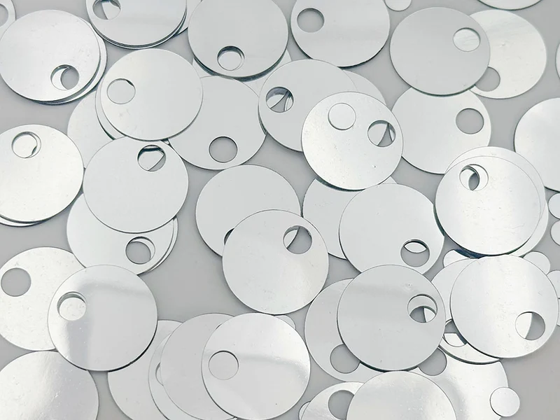 Paillettes lisce grandi 20 mm - 12 g / 90 pezzi - foro alto 5 mm
