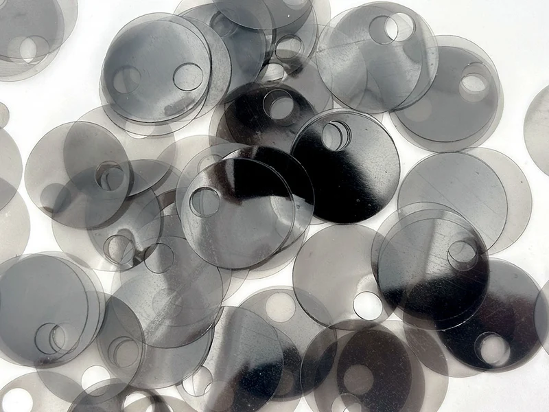 Paillettes lisce grandi 20 mm - 12 g / 90 pezzi - foro alto 5 mm