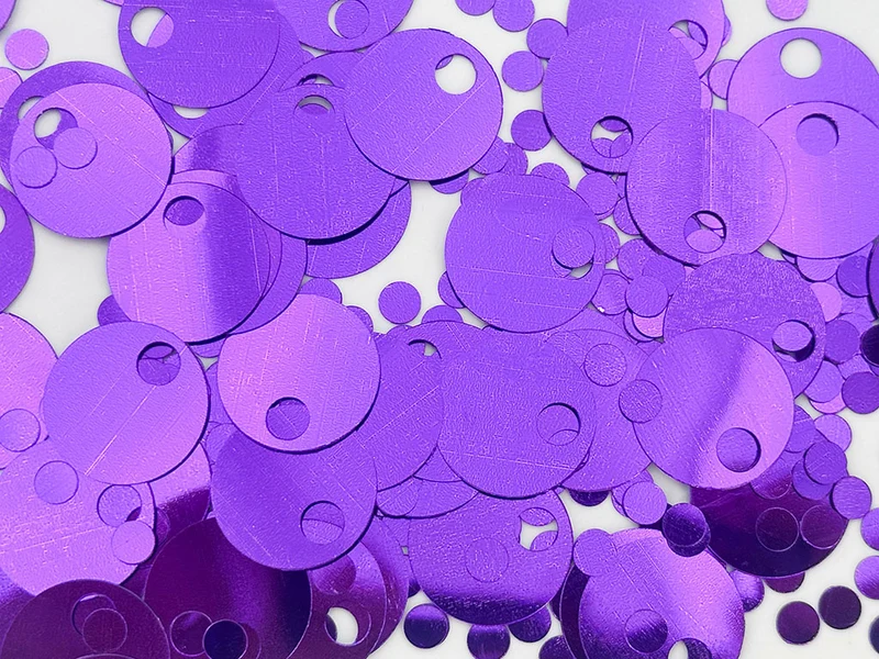 Paillettes lisce grandi 20 mm - 12 g / 90 pezzi - foro alto 5 mm