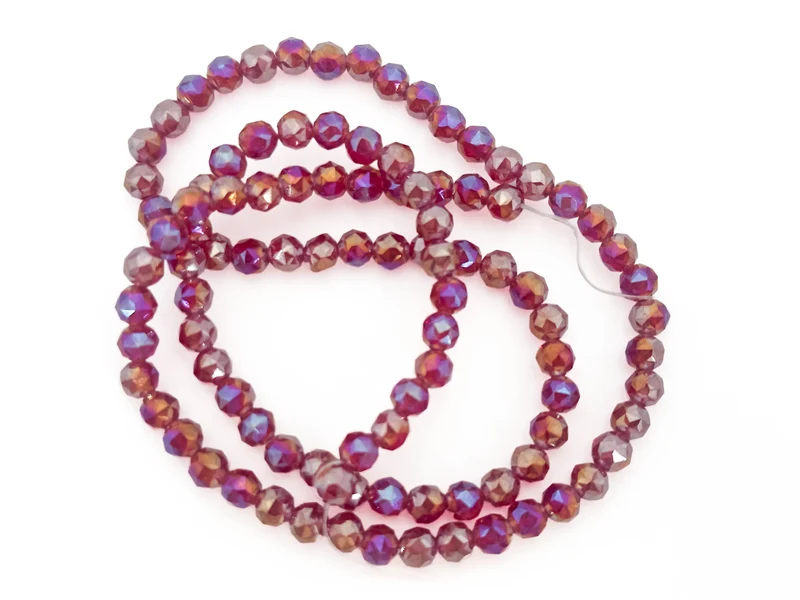 Perline cristallo sfaccettate tonde 6mm (circa 100 pz) | per bigiotteria diy