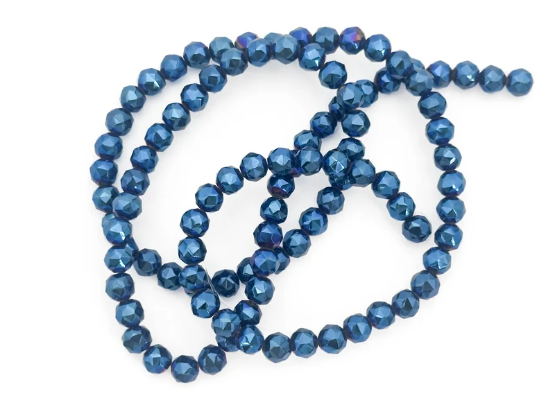 Perline cristallo sfaccettate tonde 6mm (circa 100 pz) | per bigiotteria diy