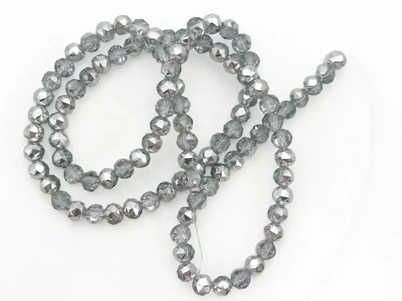 Perline cristallo sfaccettate tonde 6mm (circa 100 pz) | per bigiotteria diy