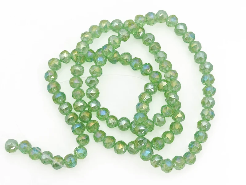 Perline cristallo sfaccettate tonde 6mm (circa 100 pz) | per bigiotteria diy