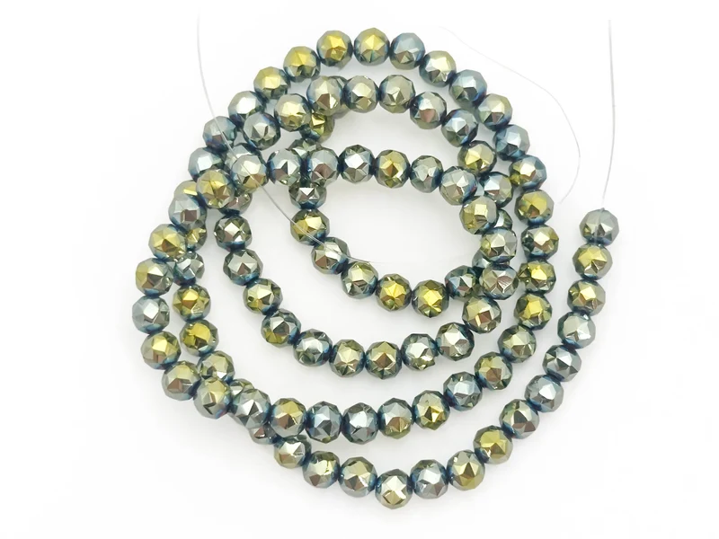 Perline cristallo sfaccettate tonde 6mm (circa 100 pz) | per bigiotteria diy