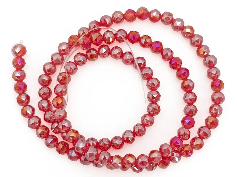 Perline cristallo sfaccettate tonde 6mm (circa 100 pz) | per bigiotteria diy