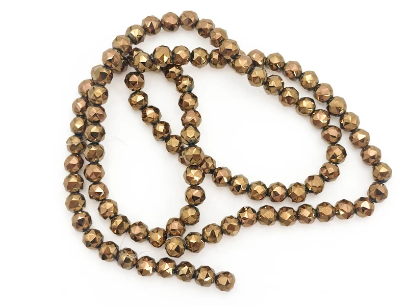 Perline cristallo sfaccettate tonde 6mm (circa 100 pz) | per bigiotteria diy