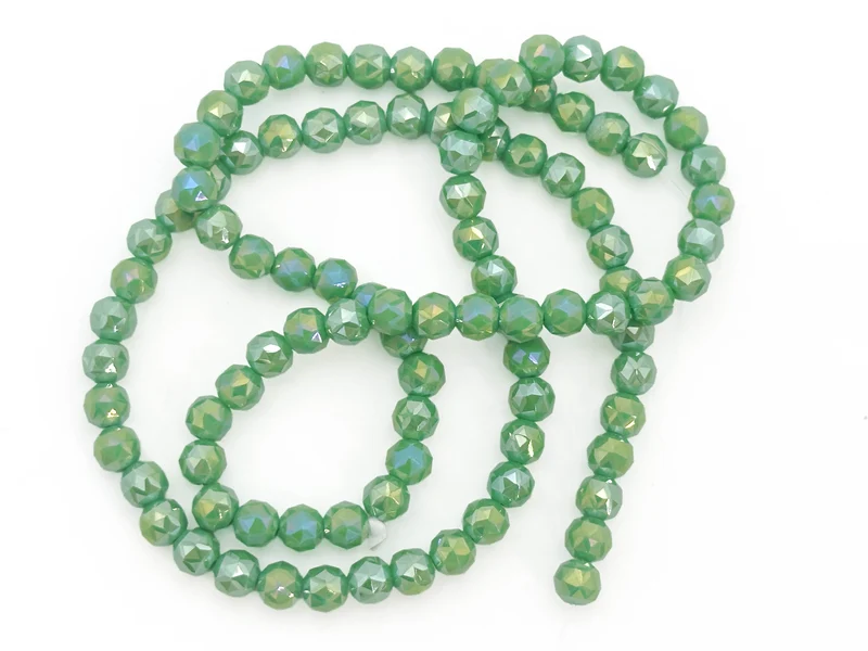 Perline cristallo sfaccettate tonde 6mm (circa 100 pz) | per bigiotteria diy