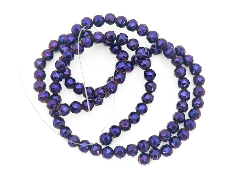 Perline cristallo sfaccettate tonde 6mm (circa 100 pz) | per bigiotteria diy