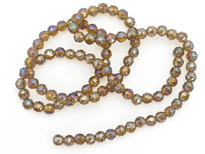 Perline cristallo sfaccettate tonde 6mm (circa 100 pz) | per bigiotteria diy