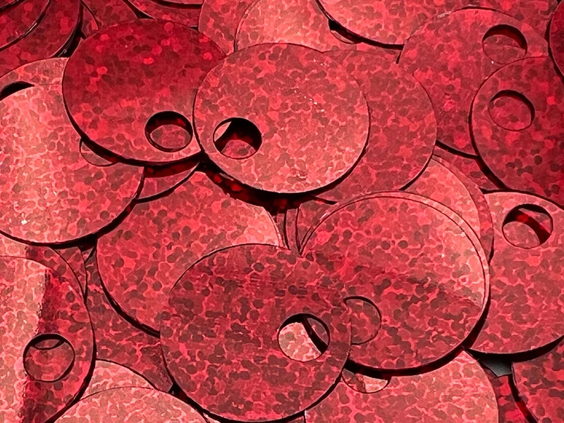 Paillettes grandi glitter | Ø 20 mm con foro alto 5mm | cf 12 gr 90 pz