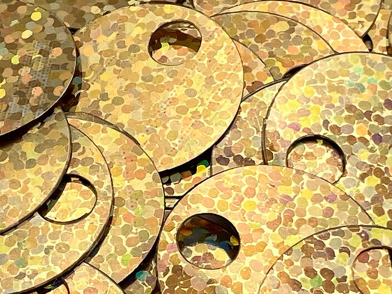Paillettes grandi glitter | Ø 20 mm con foro alto 5mm | cf 12 gr 90 pz