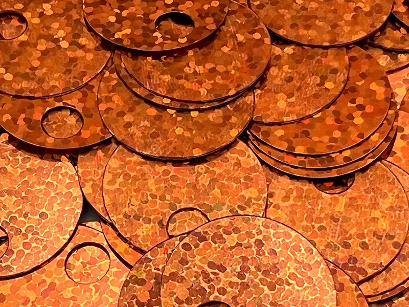 Paillettes grandi glitter | Ø 20 mm con foro alto 5mm | cf 12 gr 90 pz