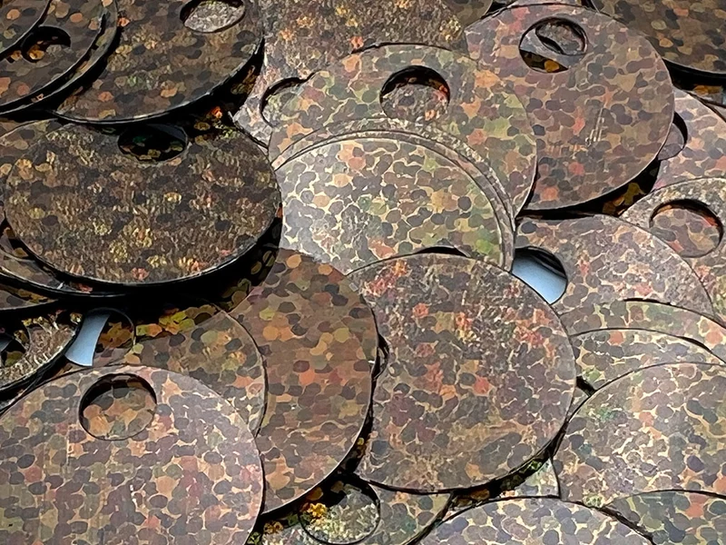 Paillettes grandi glitter | Ø 20 mm con foro alto 5mm | cf 12 gr 90 pz