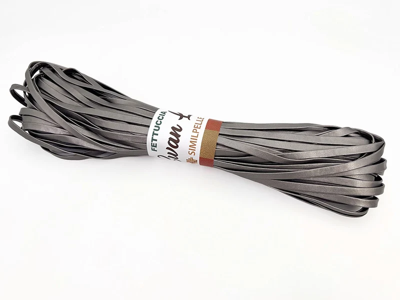 Fettuccia swan lace similpelle 275gr 40mt | borse uncinetto e intreccio