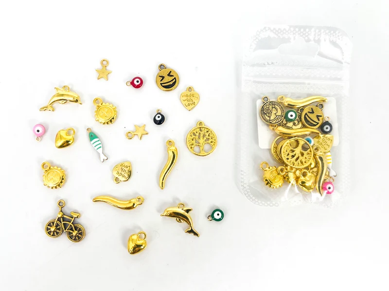 Charms ciondoli assortiti confezione da 20 pezzi