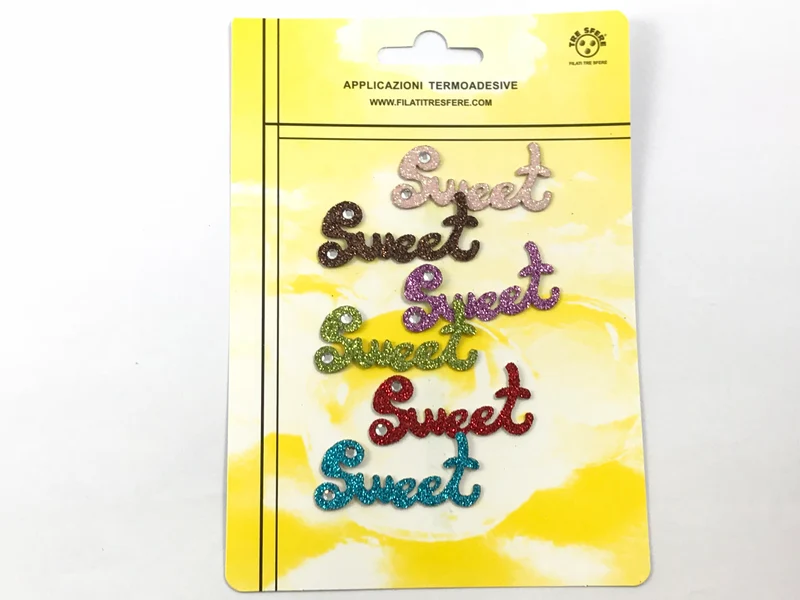 Applicazioni termoadesive sweet pailettes