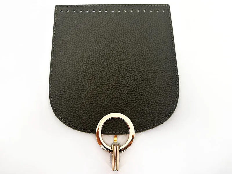 Patella per borse mod. oval similpelle con chiusura | 18x20 cm | cf 1 pz