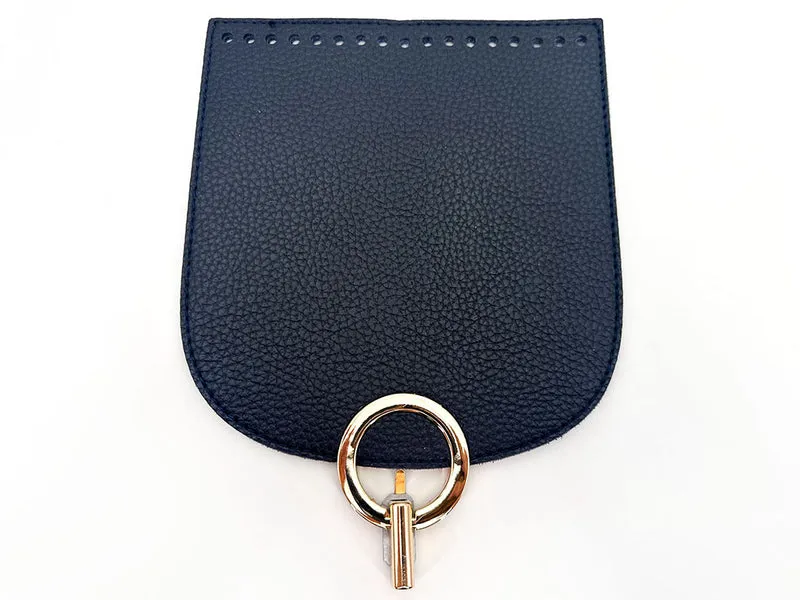 Patella per borse mod. oval similpelle con chiusura | 18x20 cm | cf 1 pz