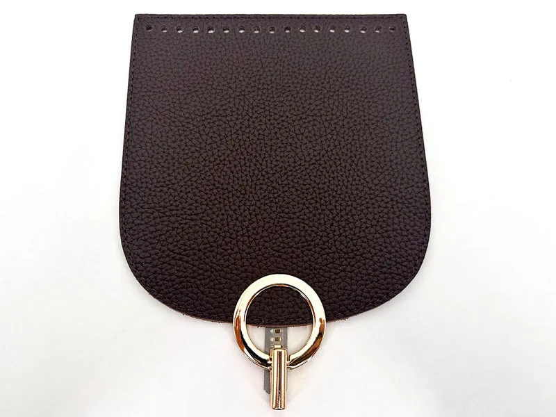 Patella per borse mod. oval similpelle con chiusura | 18x20 cm | cf 1 pz