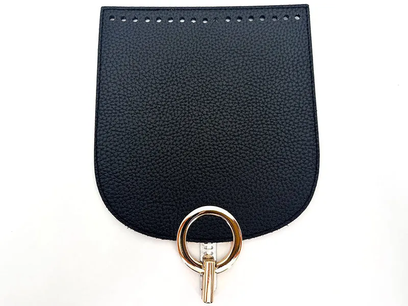 Patella per borse mod. oval similpelle con chiusura | 18x20 cm | cf 1 pz