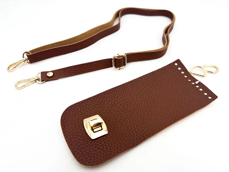 Kit borsa uncinetto similpelle mod. lady | patella 8,5x20 cm