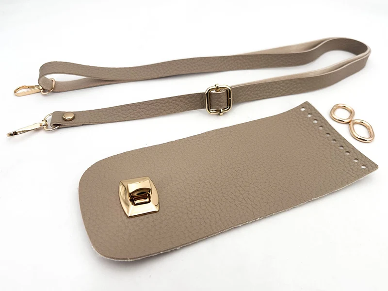 Kit borsa uncinetto similpelle mod. lady | patella 8,5x20 cm