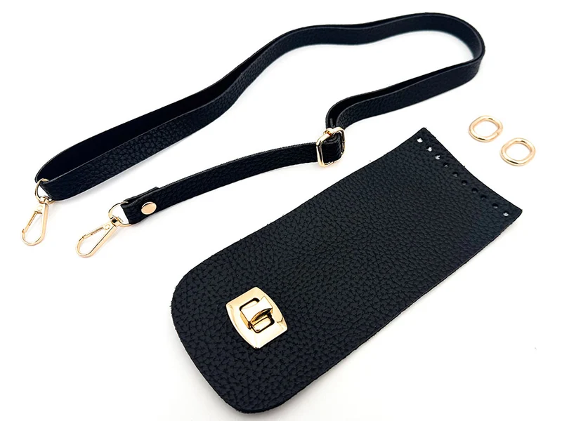 Kit borsa uncinetto similpelle mod. lady | patella 8,5x20 cm
