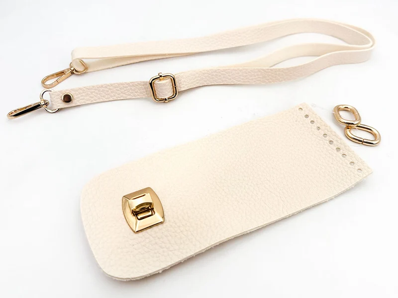 Kit borsa uncinetto similpelle mod. lady | patella 8,5x20 cm