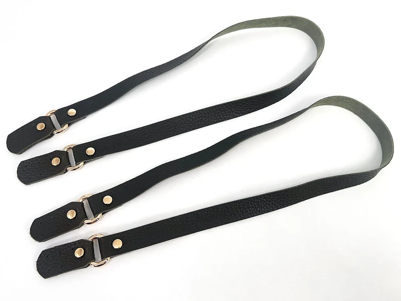 Tracolla borse a uncinetto similpelle con agganci | 2x80 cm | 1 coppia