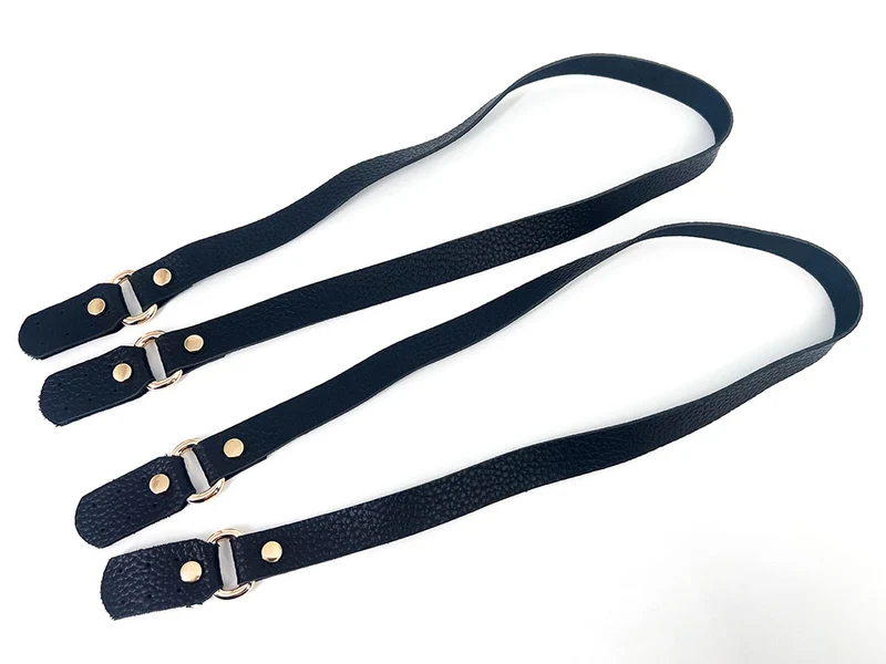 Tracolla borse a uncinetto similpelle con agganci | 2x80 cm | 1 coppia