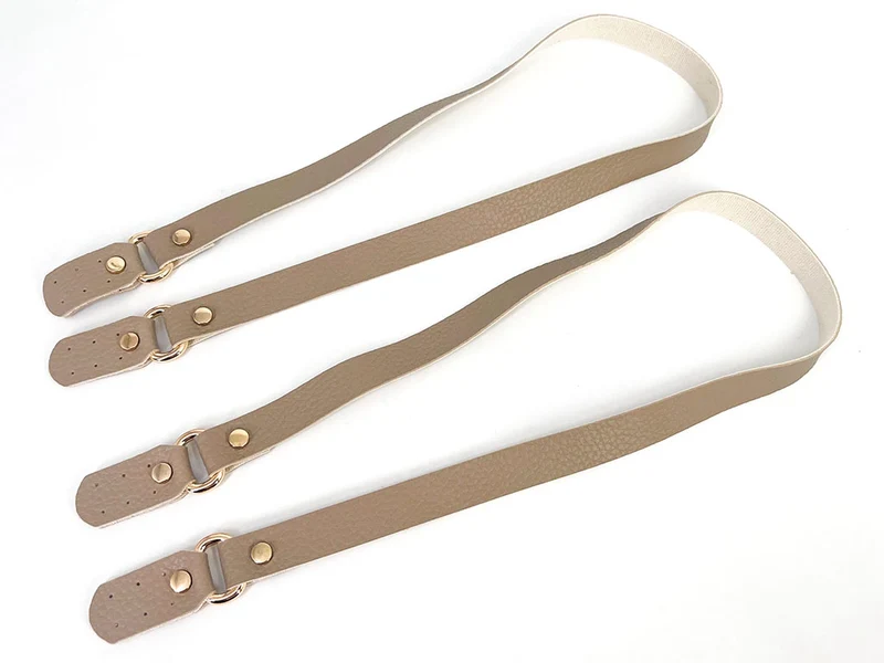 Tracolla borse a uncinetto similpelle con agganci | 2x80 cm | 1 coppia