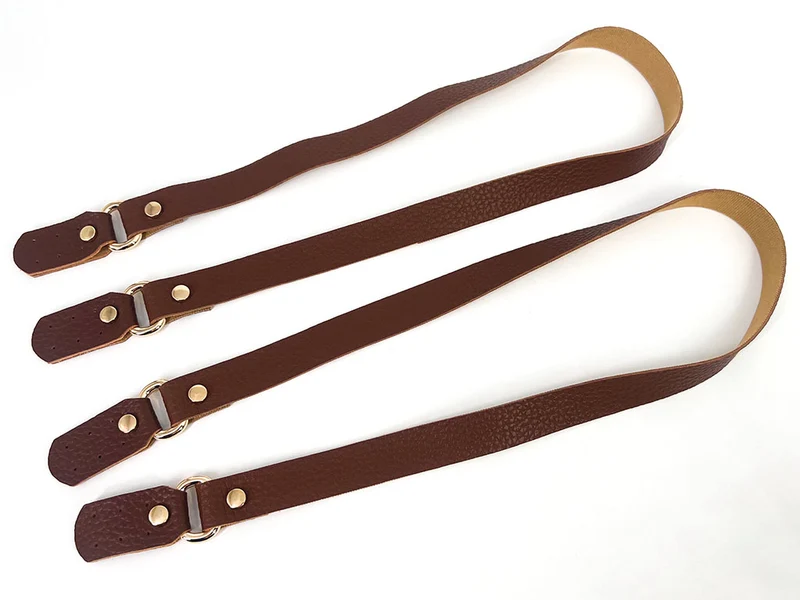 Tracolla borse a uncinetto similpelle con agganci | 2x80 cm | 1 coppia