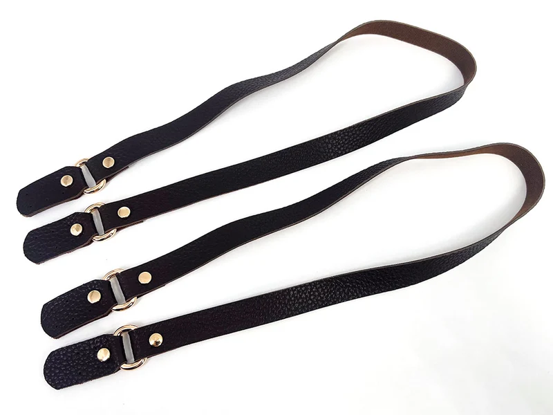 Tracolla borse a uncinetto similpelle con agganci | 2x80 cm | 1 coppia