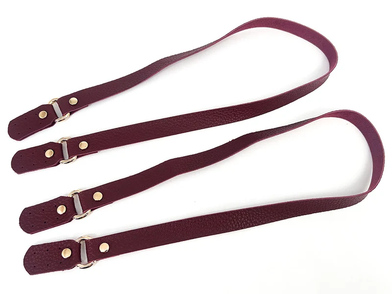 Tracolla borse a uncinetto similpelle con agganci | 2x80 cm | 1 coppia