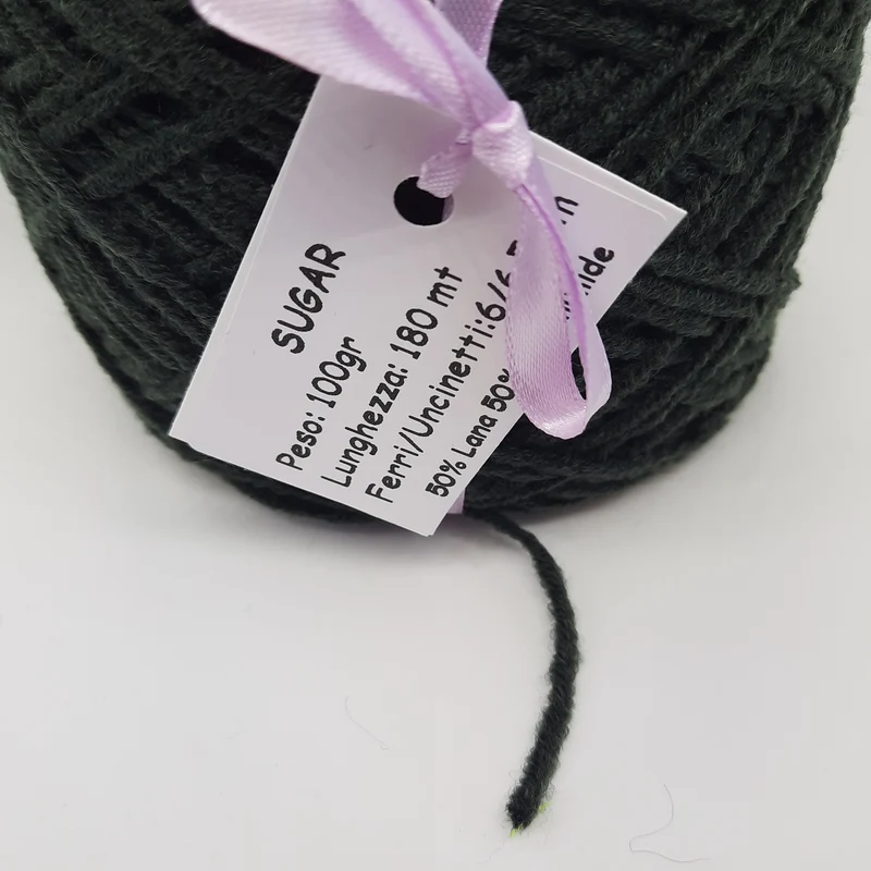 Misto Lana Sugar Grigio Verde Scuro 100gr