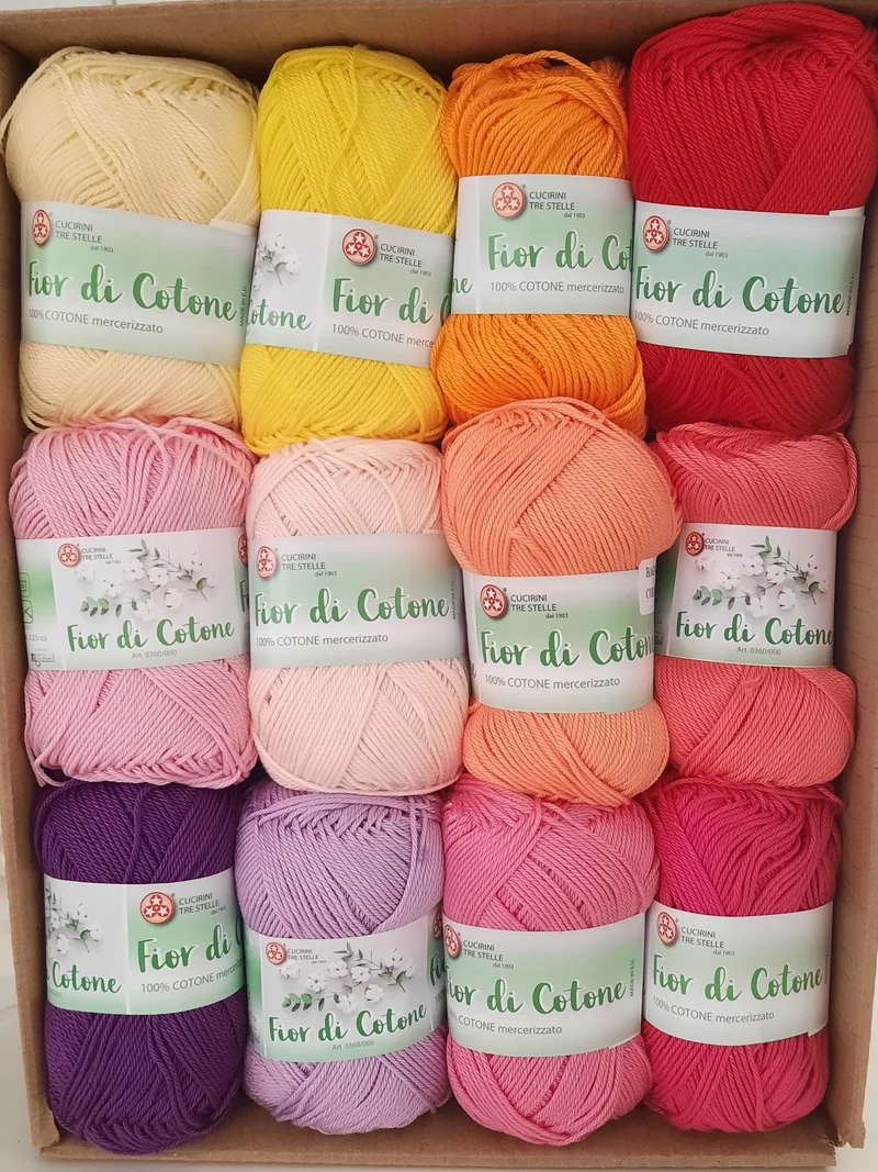 Kit Granny Tramonto in Cotone Mercerizzato 600gr