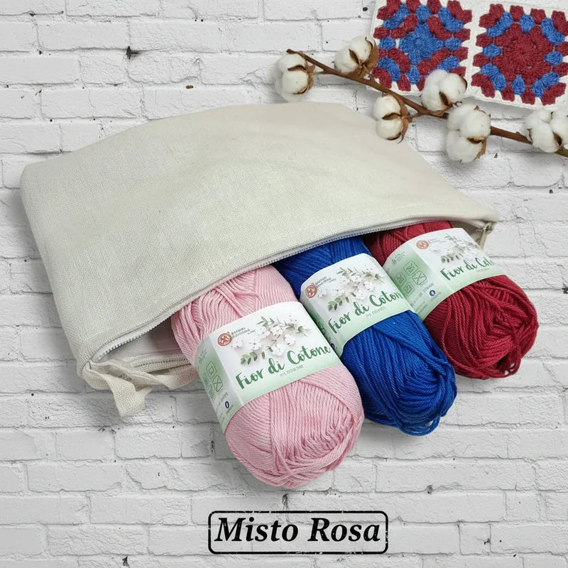 Kit pochette e filo cotone grosso uncinetto granny crochet e amigurumi