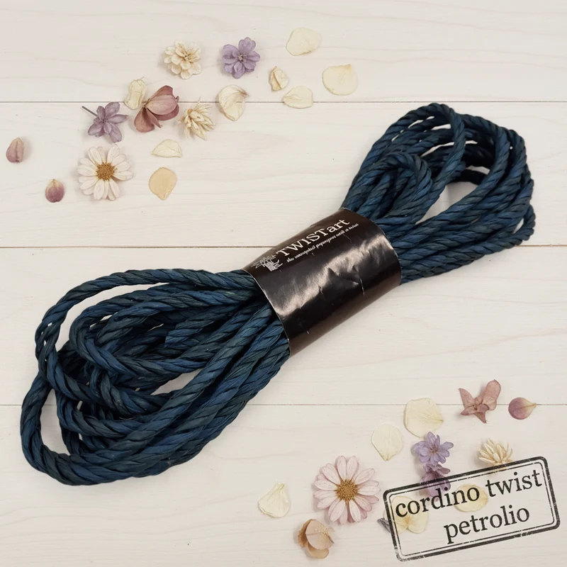Cordoncino carta twist o filo ferro ricoperto, corda decorare lavori