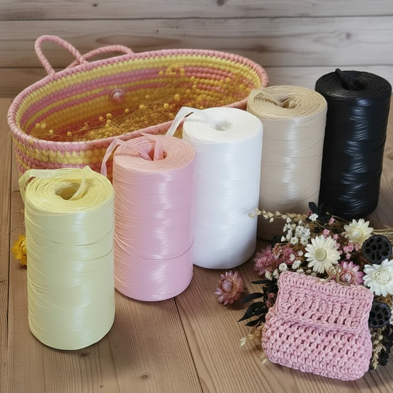 Rafia Sintetica Colorata per Borse e Cestini Uncinetto – 470 g