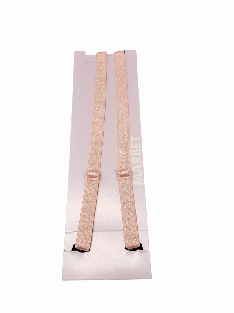 Spalline Marbet di Ricambio Regolabili, Free Nichel, Elastico da 1x45cm, Colore Nudo