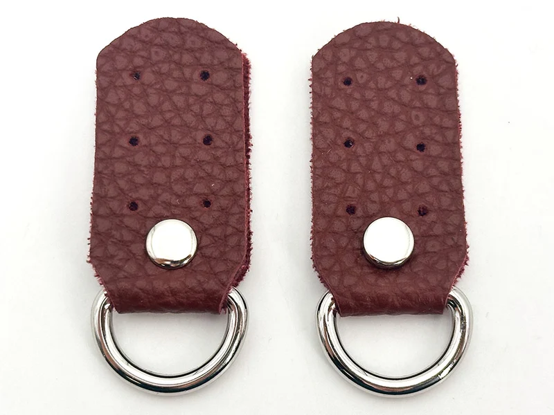 Ganci per borse similpelle | 2,5x5 cm | anelli argento | coppia